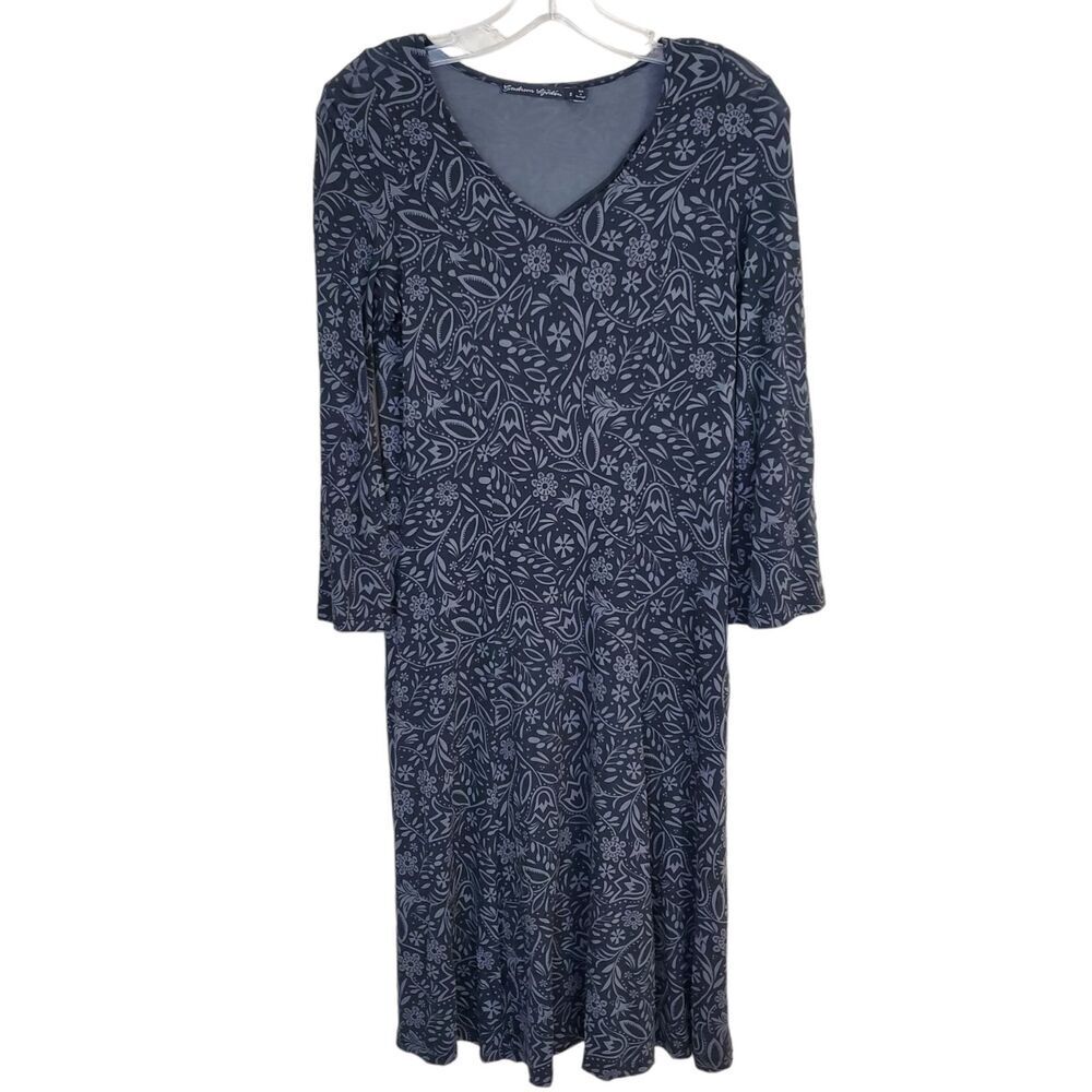 Gudrun Sjoden Modal sheath Dress Small Stretch Fabric Casual Travel Black Gray